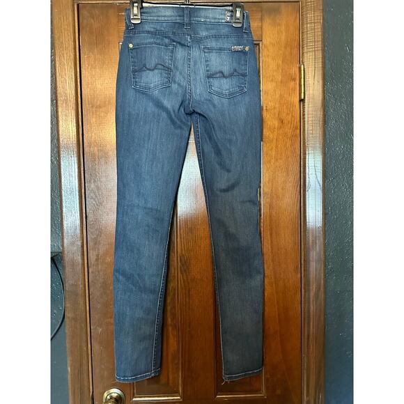 7 for all mankind Roxanne Mid Rise size 25 made in USA - Picture 2 of 5